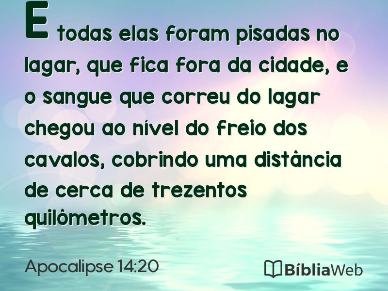 Apocalipse 14:20 em imagem para compartilhar
