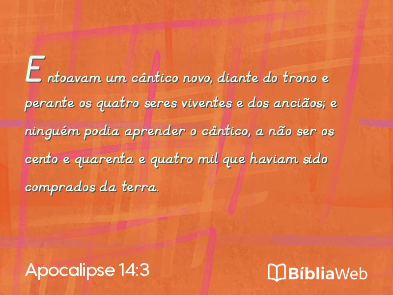 Apocalipse 14:3 em imagem para compartilhar