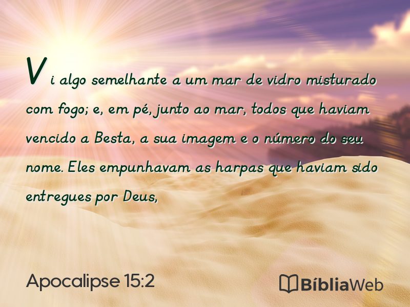 Apocalipse 15:2 em imagem para compartilhar