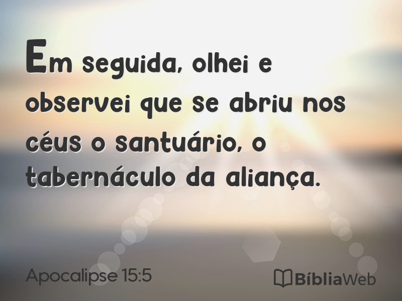 Apocalipse 15:5 em imagem para compartilhar