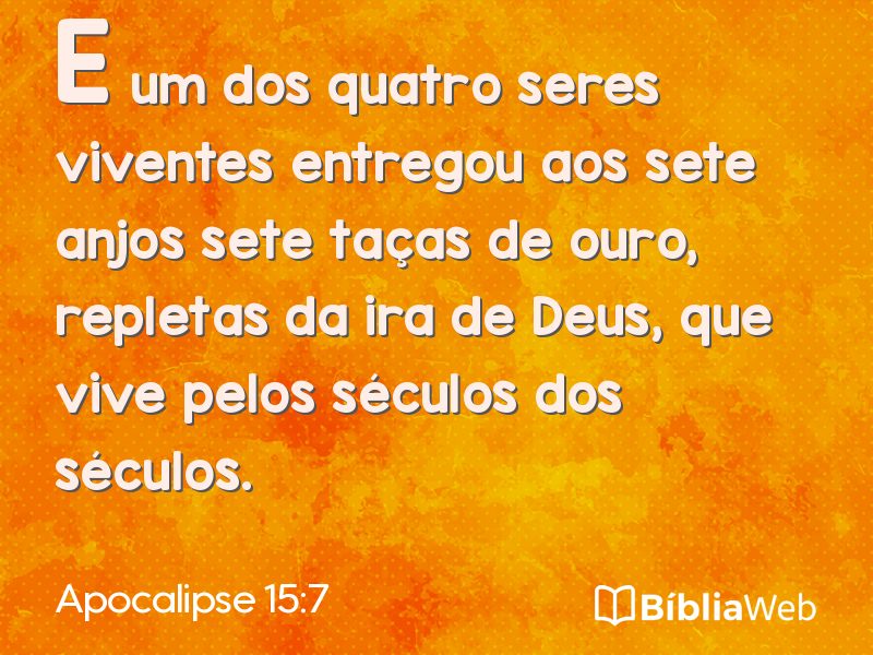 Apocalipse 15:7 em imagem para compartilhar