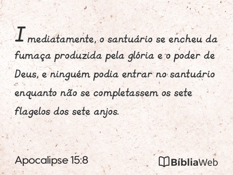 Apocalipse 15:8 em imagem para compartilhar