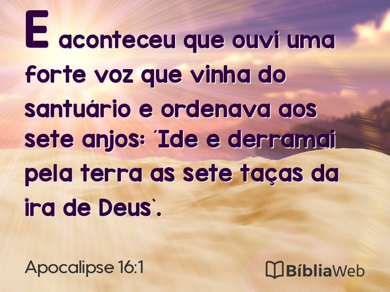 Apocalipse 16:1 em imagem para compartilhar