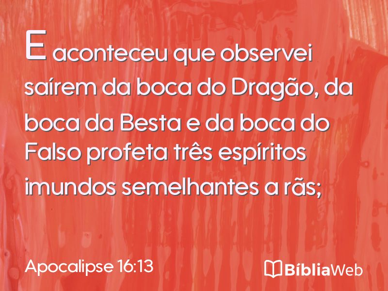 Apocalipse 16:13 em imagem para compartilhar