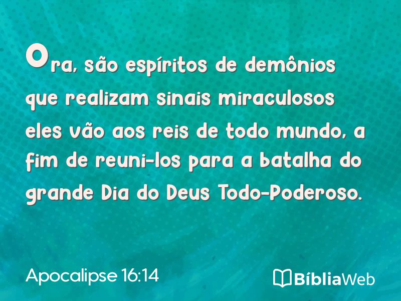 Apocalipse 16:14 em imagem para compartilhar