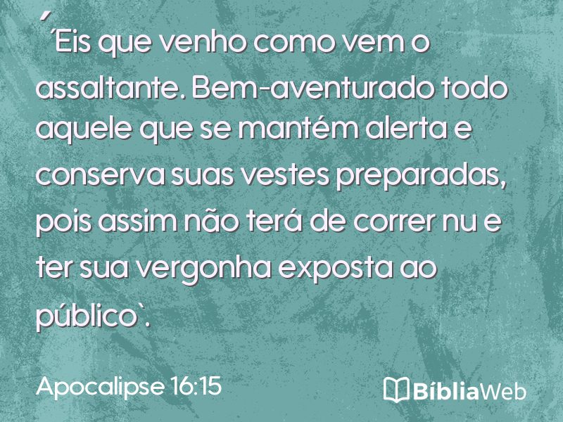 Apocalipse 16:15 em imagem para compartilhar