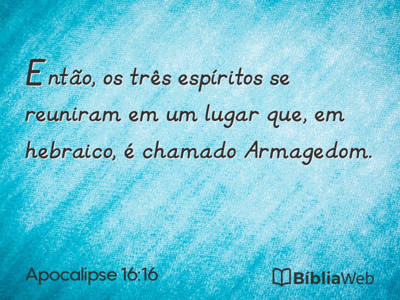 Apocalipse 16:16 em imagem para compartilhar