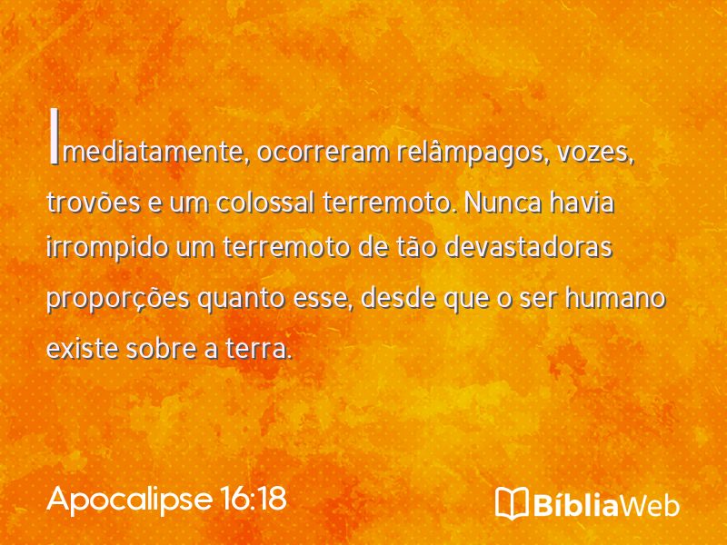 Apocalipse 16:18 em imagem para compartilhar