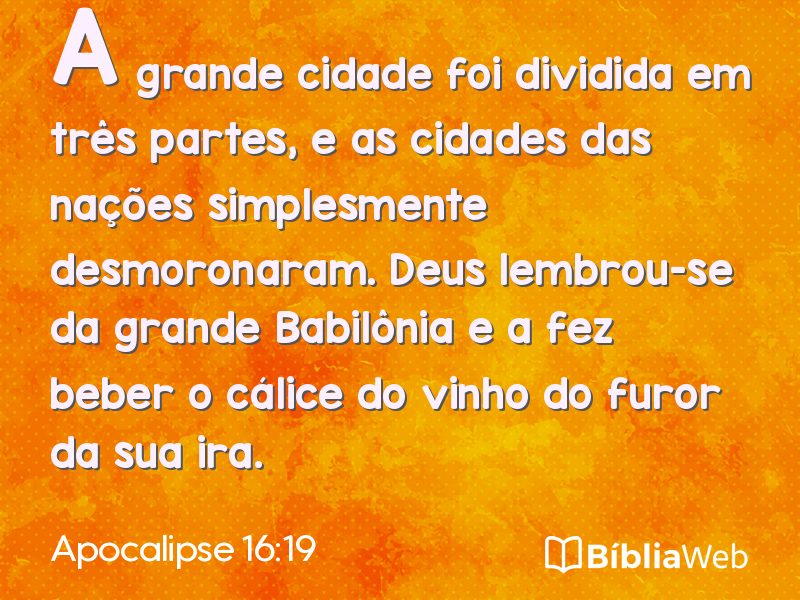 Apocalipse 16:19 em imagem para compartilhar