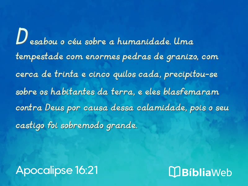 Apocalipse 16:21 em imagem para compartilhar