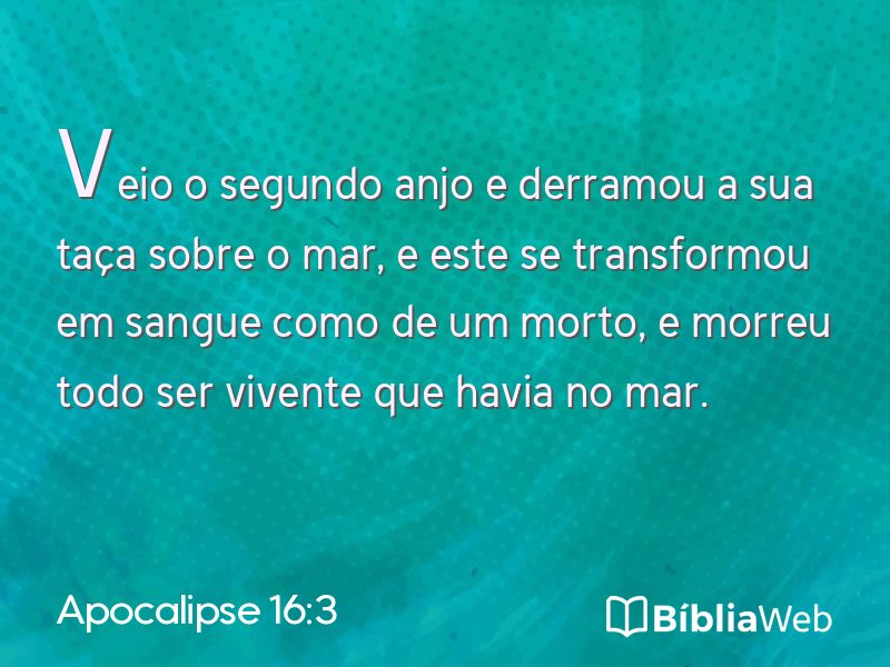 Apocalipse 16:3 em imagem para compartilhar