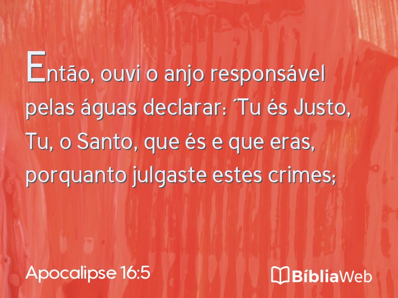 Apocalipse 16:5 em imagem para compartilhar