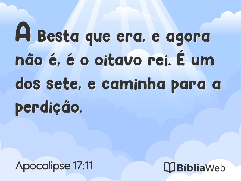 Apocalipse 17:11 em imagem para compartilhar