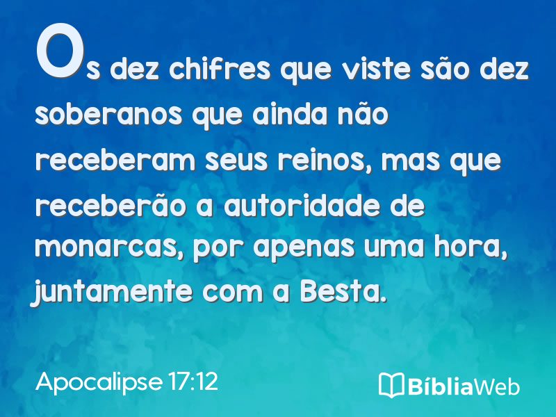Apocalipse 17:12 em imagem para compartilhar