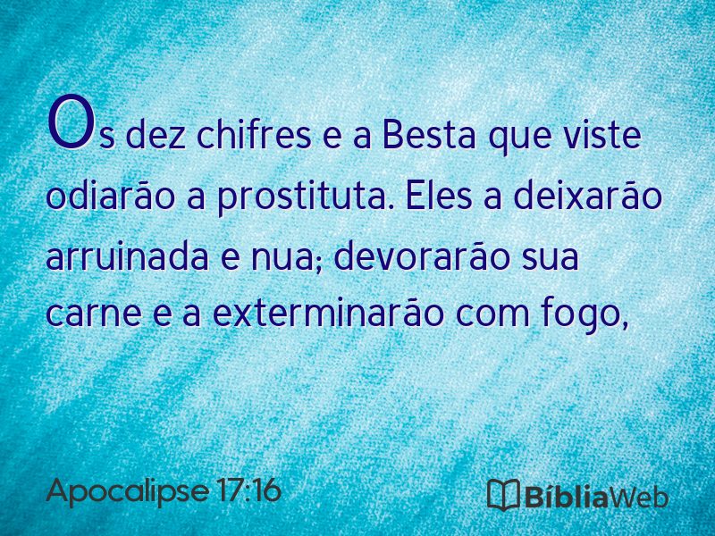 Apocalipse 17:16 em imagem para compartilhar