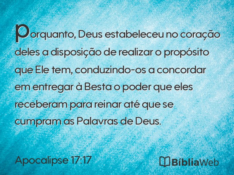 Apocalipse 17:17 em imagem para compartilhar