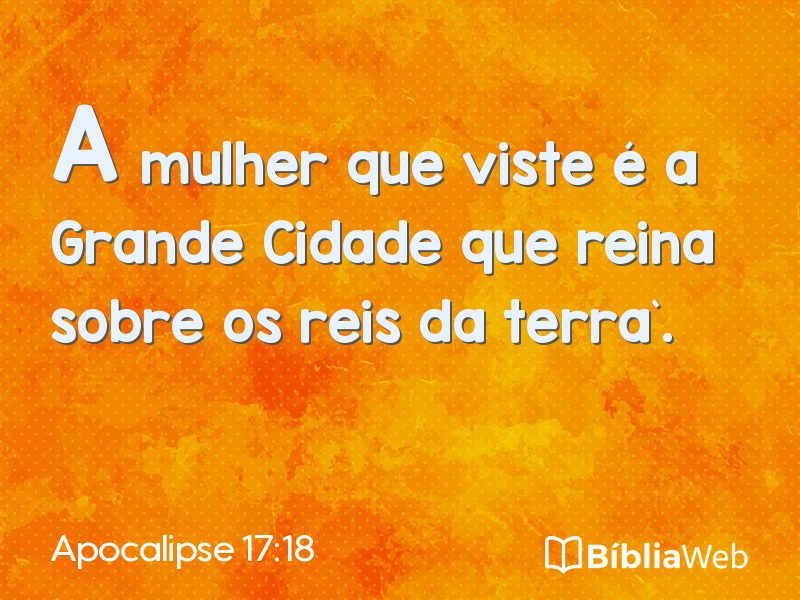 Apocalipse 17:18 em imagem para compartilhar