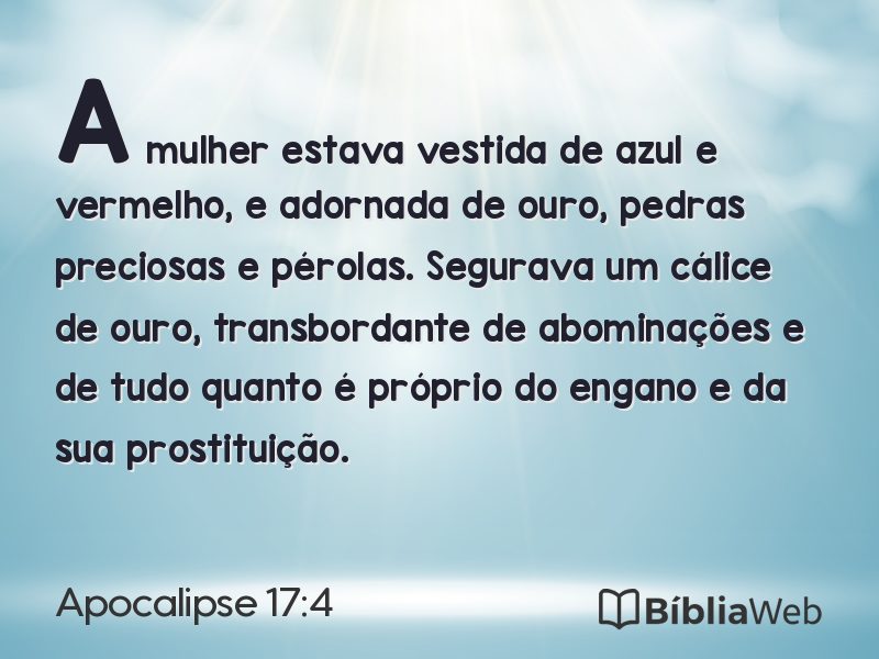 Apocalipse 17:4 em imagem para compartilhar
