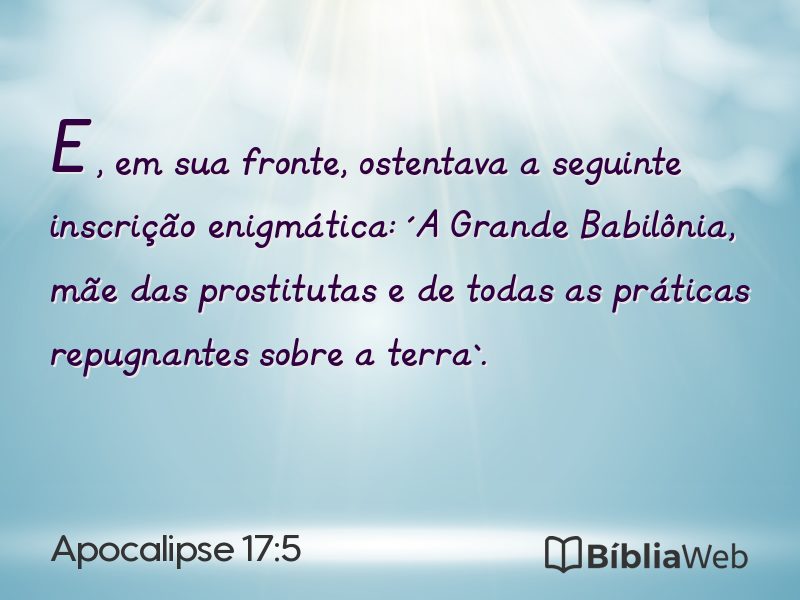Apocalipse 17:5 em imagem para compartilhar