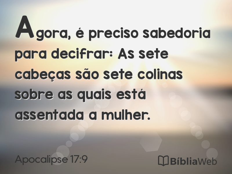 Apocalipse 17:9 em imagem para compartilhar