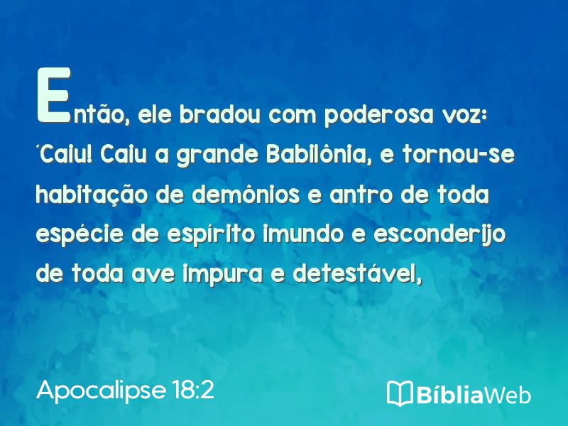 Apocalipse 18:2 em imagem para compartilhar
