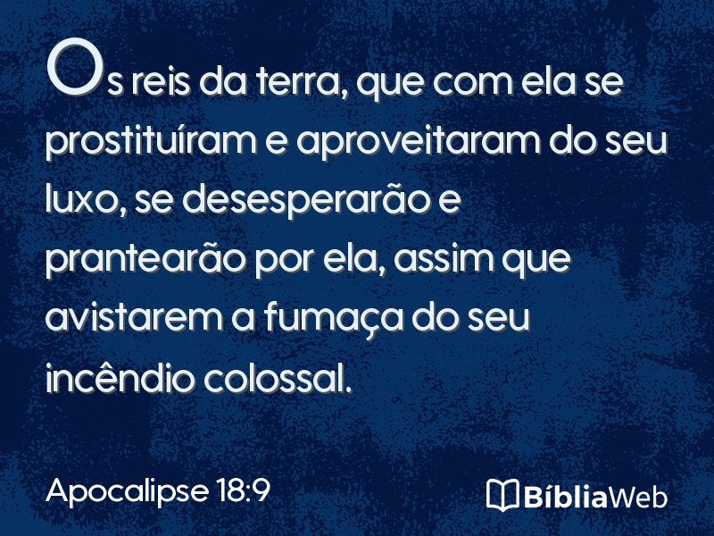 Apocalipse 18:9 em imagem para compartilhar