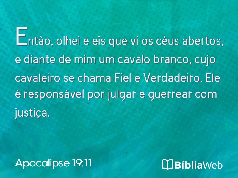 Apocalipse 19:11 em imagem para compartilhar