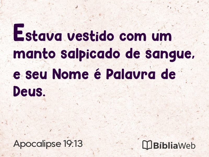Apocalipse 19:13 em imagem para compartilhar