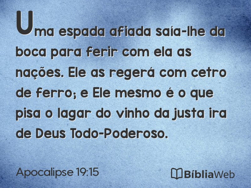 Apocalipse 19:15 em imagem para compartilhar