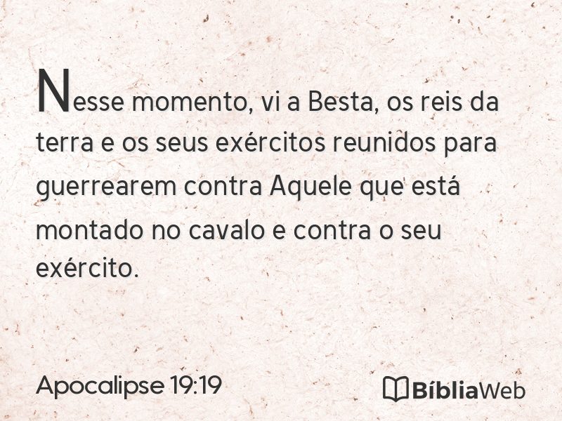 Apocalipse 19:19 em imagem para compartilhar