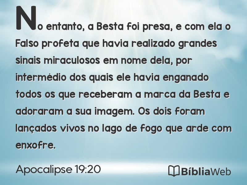 Apocalipse 19:20 em imagem para compartilhar
