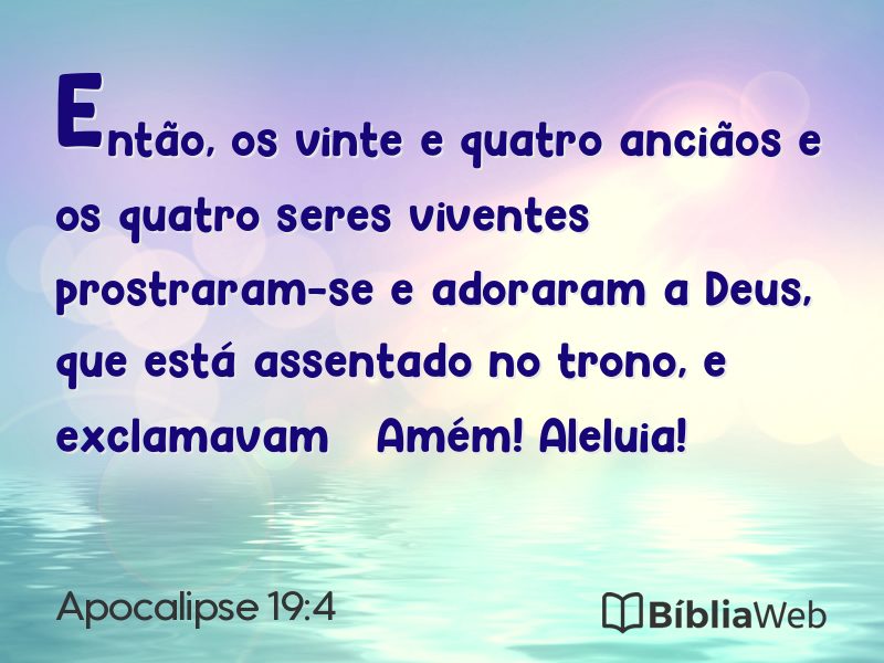Apocalipse 19:4 em imagem para compartilhar