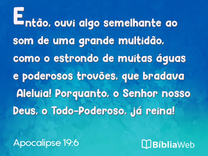 Apocalipse 19:6 em imagem para compartilhar