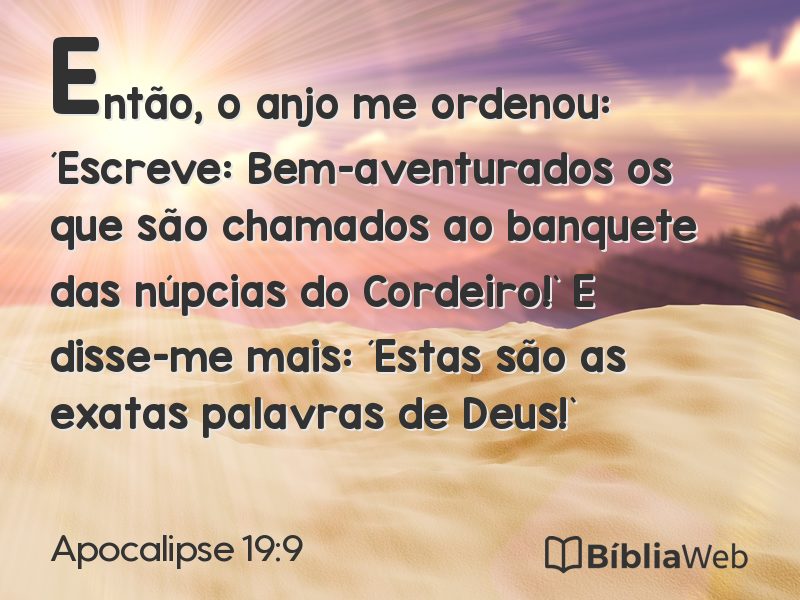 Apocalipse 19:9 em imagem para compartilhar