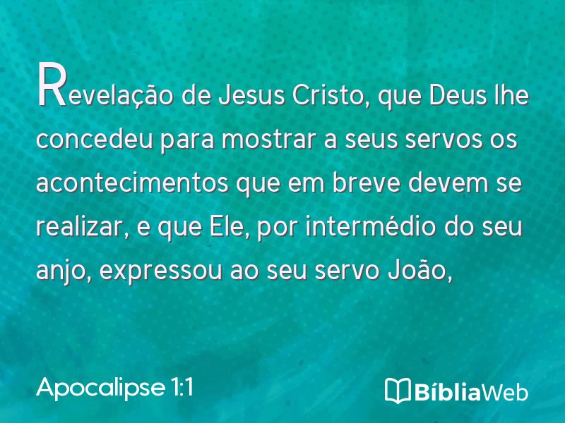 Apocalipse 1:1 em imagem para compartilhar