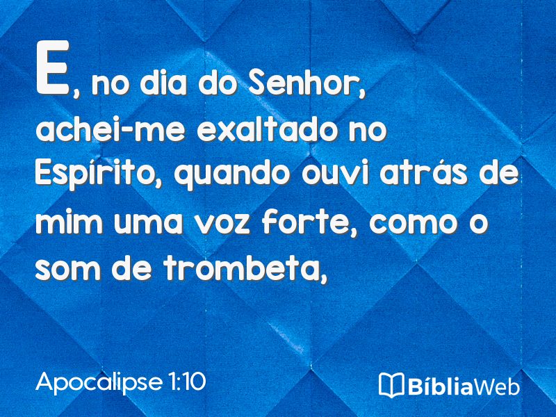 Apocalipse 1:10 em imagem para compartilhar