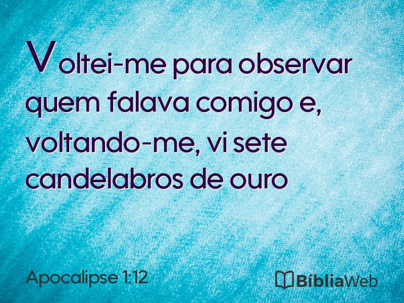 Apocalipse 1:12 em imagem para compartilhar