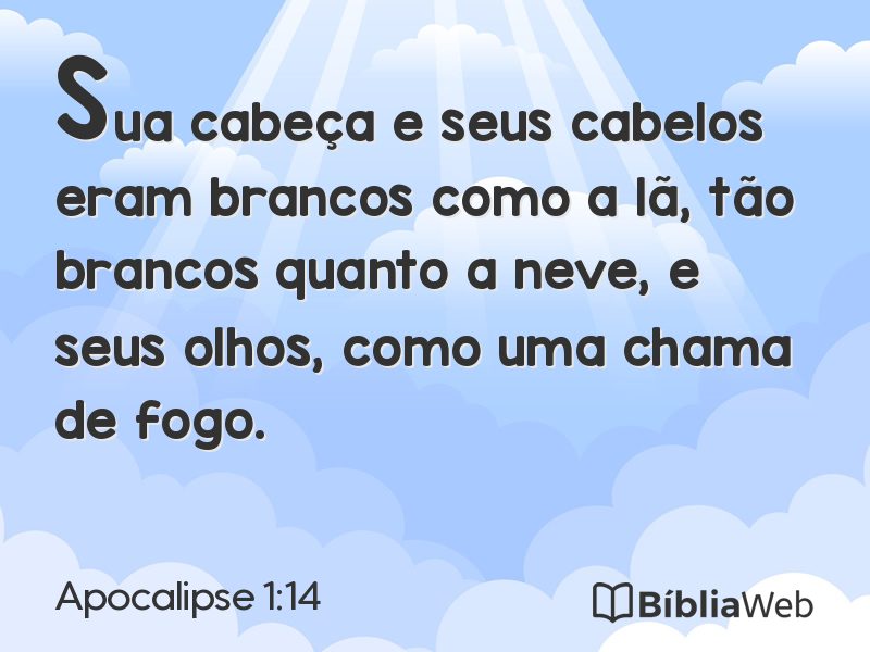 Apocalipse 1:14 em imagem para compartilhar