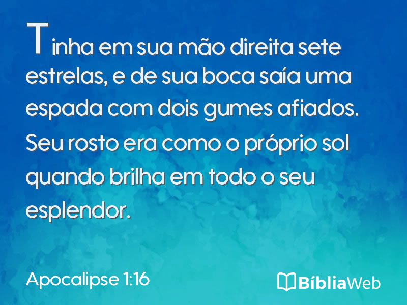 Apocalipse 1:16 em imagem para compartilhar