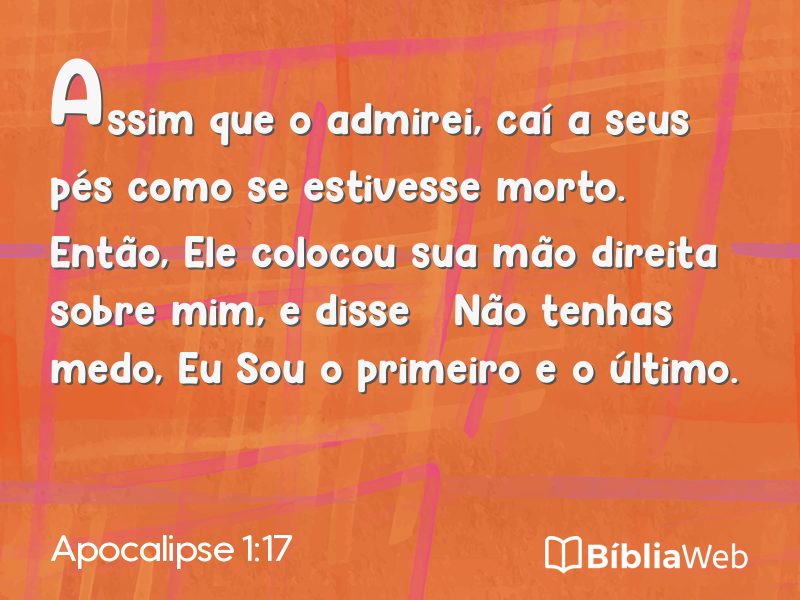 Apocalipse 1:17 em imagem para compartilhar