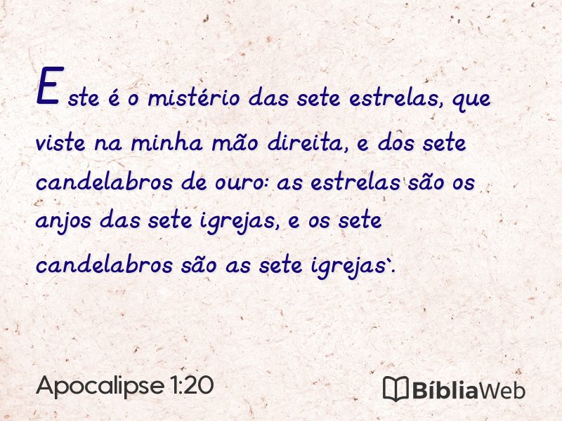 Apocalipse 1:20 em imagem para compartilhar