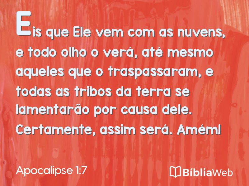 Apocalipse 1:7 em imagem para compartilhar