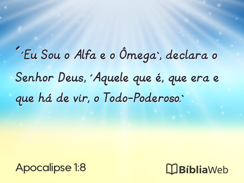 Apocalipse 1:8 em imagem para compartilhar