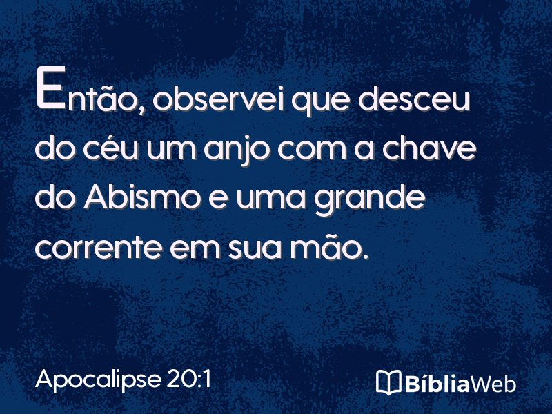 Apocalipse 20:1 em imagem para compartilhar