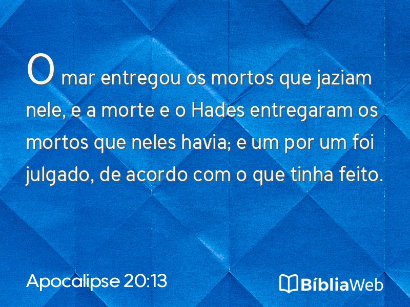 Apocalipse 20:13 em imagem para compartilhar
