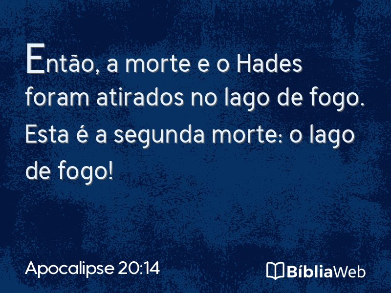 Apocalipse 20:14 em imagem para compartilhar