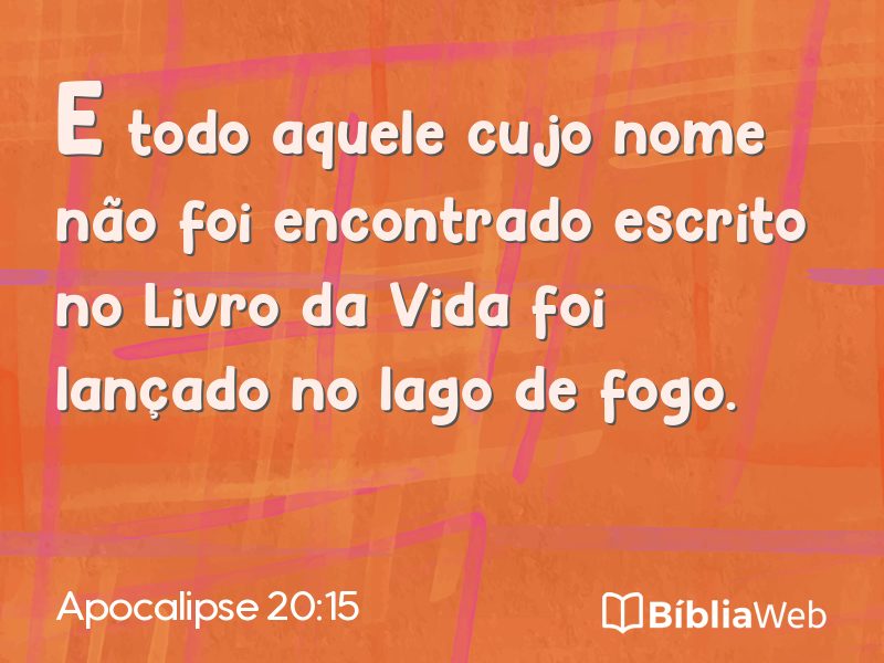 Apocalipse 20:15 em imagem para compartilhar