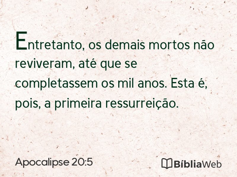 Apocalipse 20:5 em imagem para compartilhar