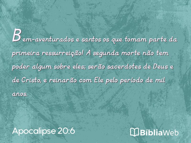 Apocalipse 20:6 em imagem para compartilhar