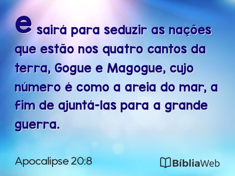 Apocalipse 20:8 em imagem para compartilhar